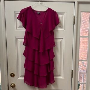 Fuchsia Layered  Dress Size 8
